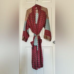 VICTORIA’S SECRET Patchwork Kimono-Style Robe Size M/L